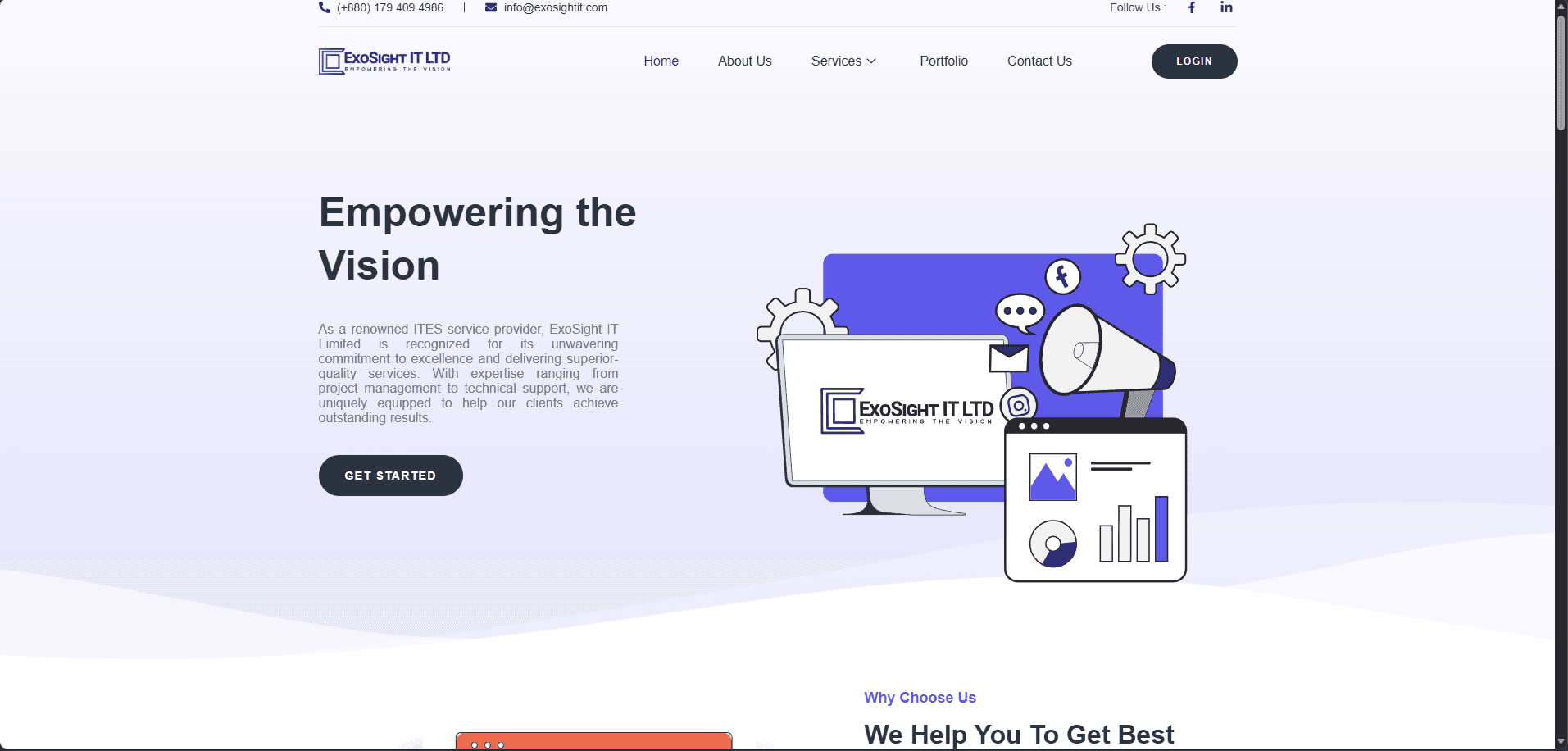 ITES Service Provider Website