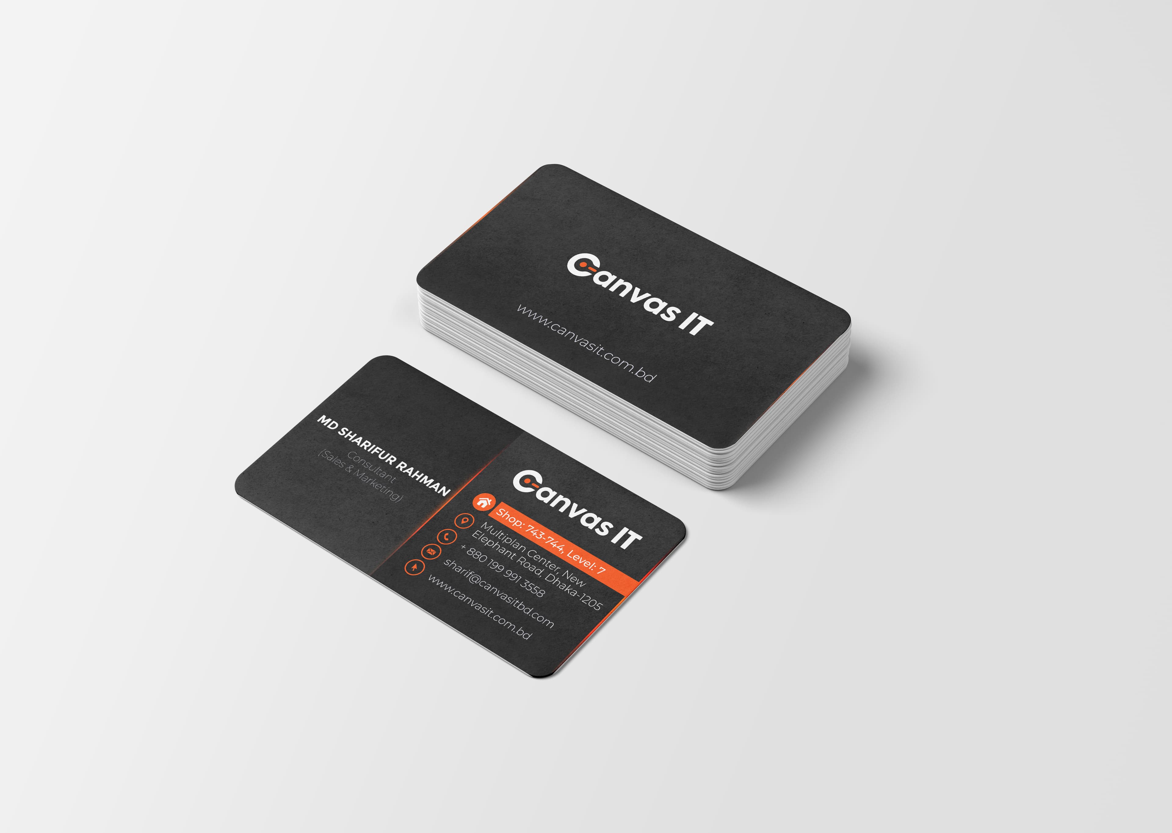 CanvasIT Brand Identity – Business Card Design
