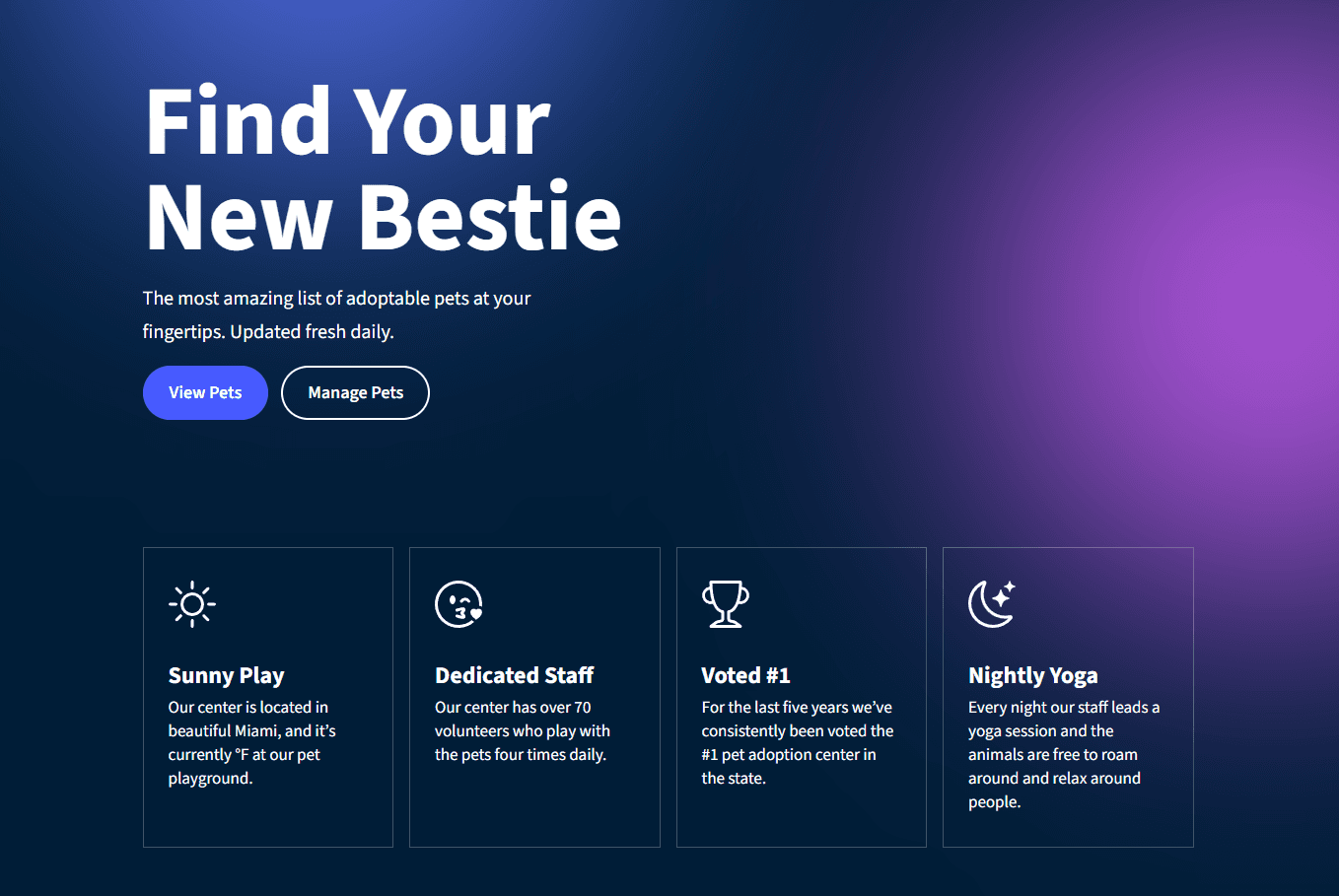 Adoptable Pets Colony